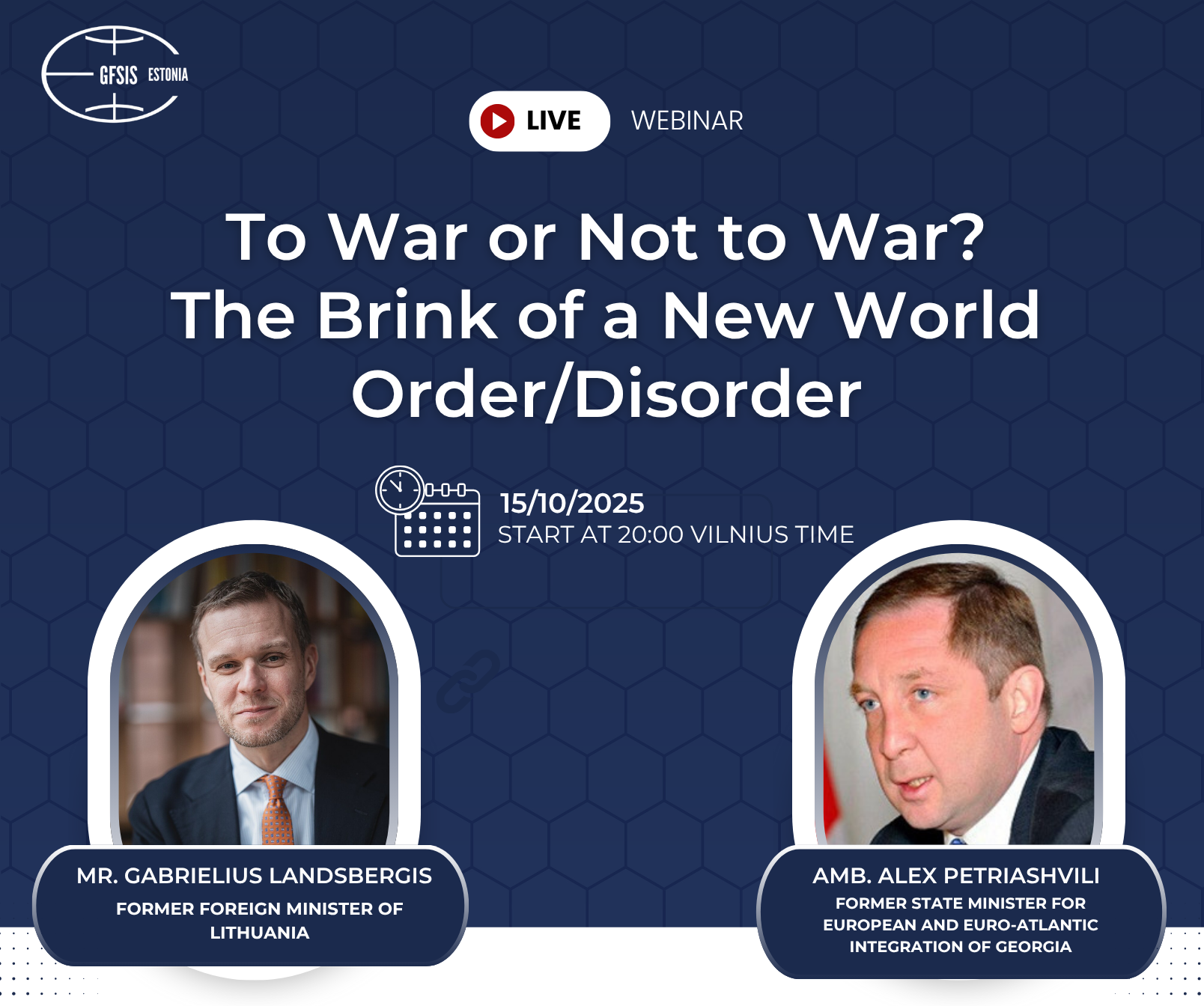 Webinar: To War or Not to War? The Brink of a New World Order/Disorder