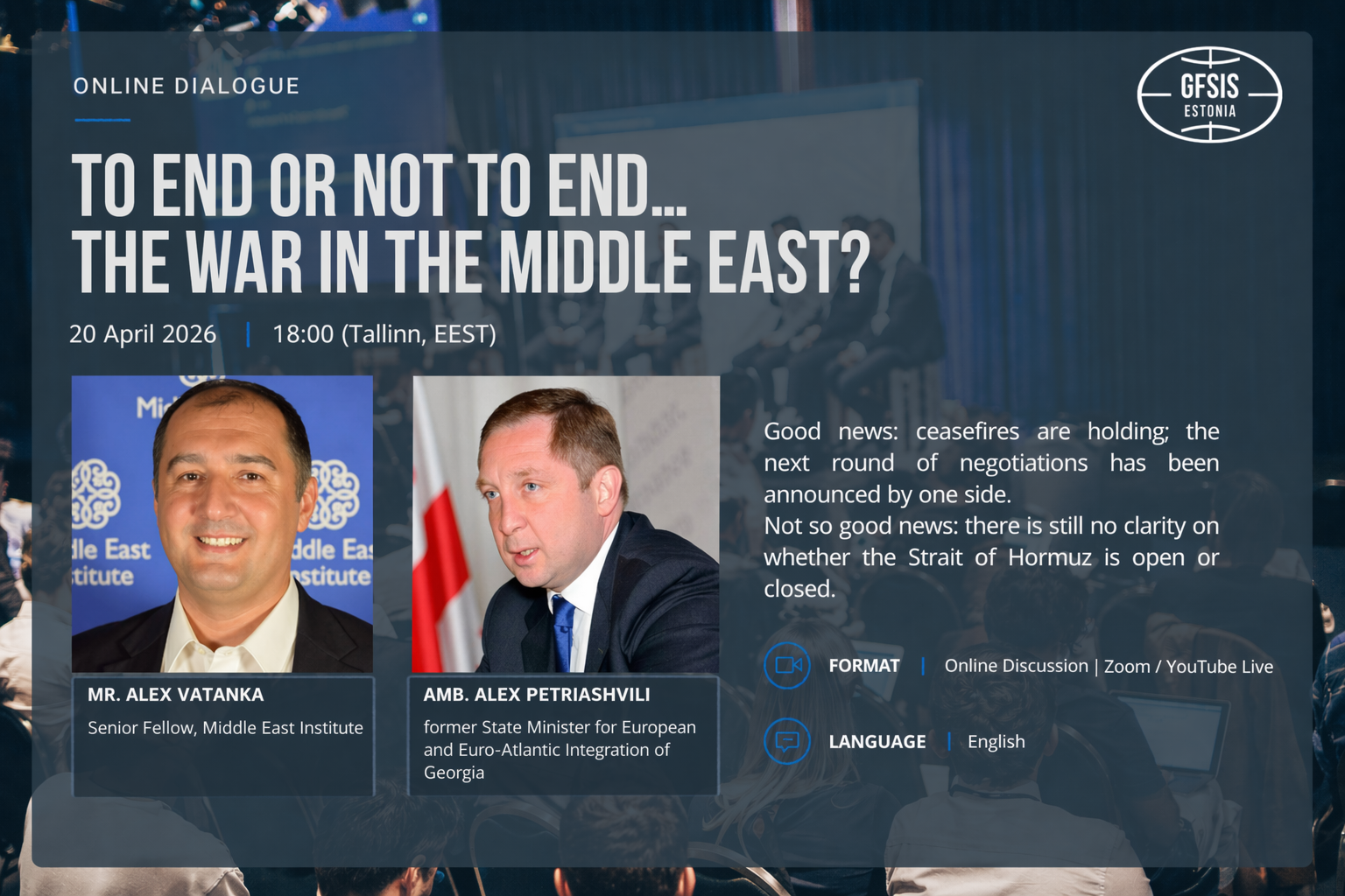 Webinar: To End or Not to End… The War in the Middle East?